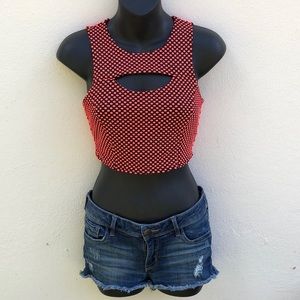 🔶 Iris Los Angeles Crop Top with Zipper Back